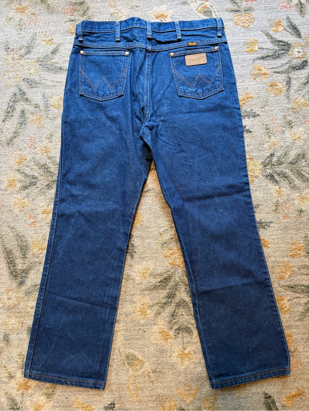 Wrangler Jeans Mens 36x32 Blue 936DEN Cowboy Cut Slim Fit Prewashed Indigo High